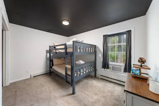 Cozy bunk room perfect for kids or groups.