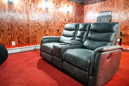 Comfy seating for cinematic evenings.