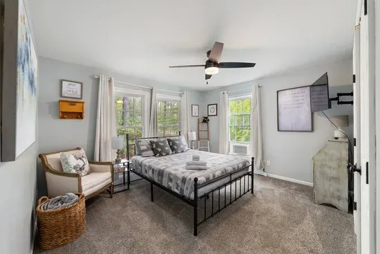 Comfortable bedroom with serene vibes.