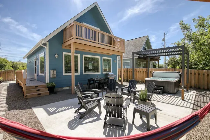 Step out onto the private upper balcony to enjoy your morning coffee and listen to the ocean waves