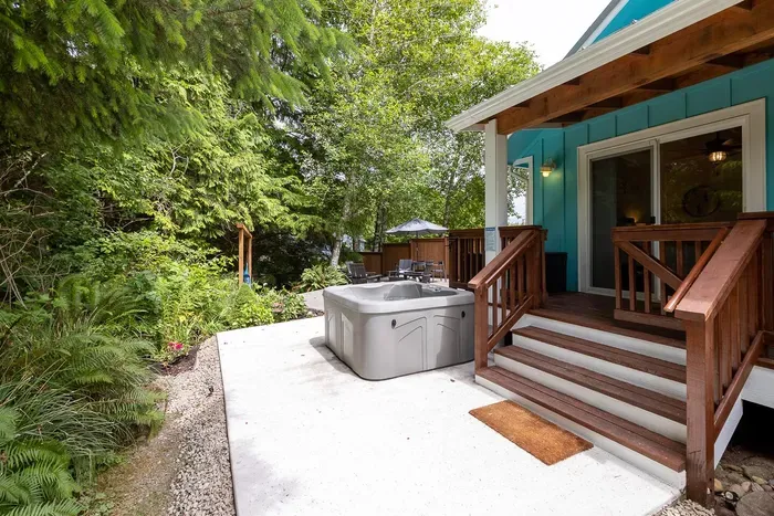 A brand new 4 person hot tub is available for you to relax and enjoy!