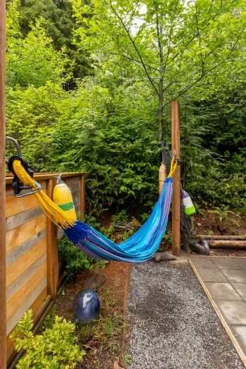 A great place to take in the sounds of the ocean from your backyard hammock 