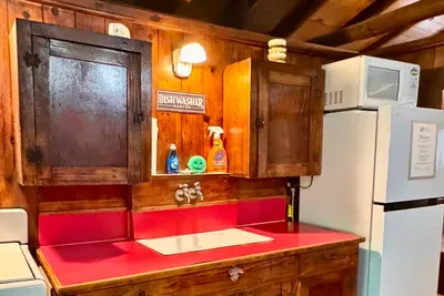 Vintage kitchen with handcrafted cabinets