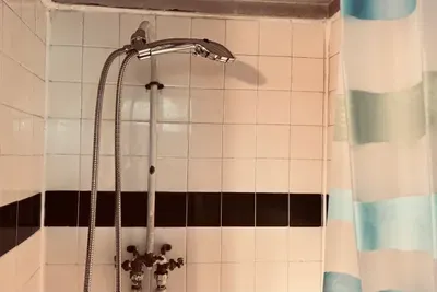 Shower updated with handheld shower head