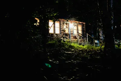Night view of Cabin 6