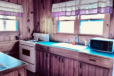 Vintage style kitchen with gas stove