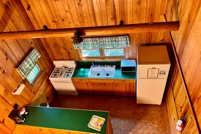 Overhead view of kitchen