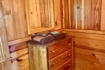 Dresser with fresh towels & body wash