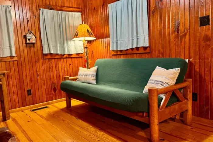 Futon provides additional sleeping options