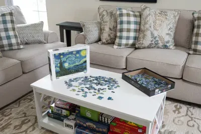 Your family will enjoy playing and bonding around the various board games and puzzles we offer.