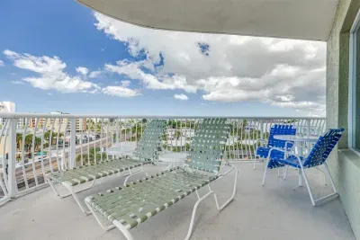 Lounge chair on balcony