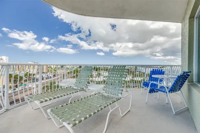 Lounge chair on balcony