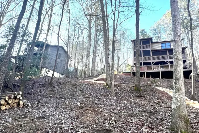 Both cabins side by side rear view 