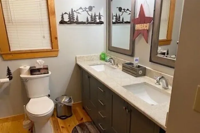 Cabin 2 full bathroom main level 