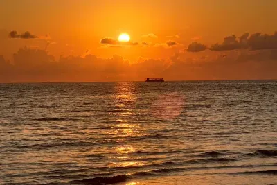 sunset from the beach