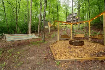 Additional fire pit down by the river