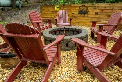 Outdoor fire pit with optional wood purchase and delivery