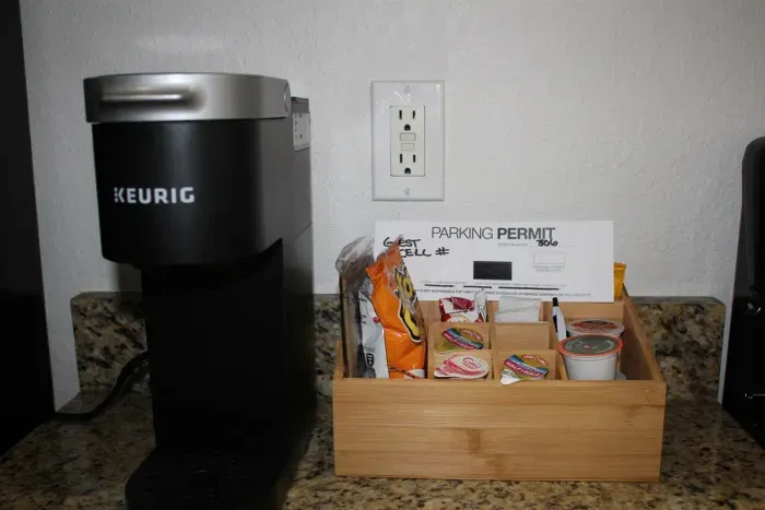 Complimentary coffee bar