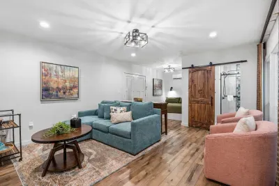 The serene studio offers space & privacy after a day spent exploring