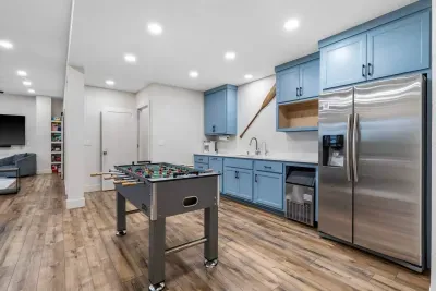 Unleash your competitive side in the lower-level game room! #GameOn