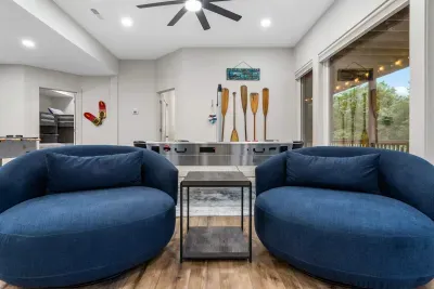 Unleash your competitive side in the lower-level game room! #GameOn