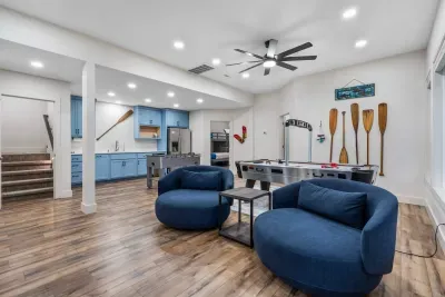 Unleash your competitive side in the lower-level game room! #GameOn