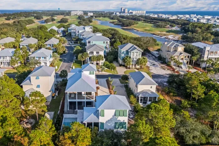 Aerial view of Kiva Dunes neighborhood