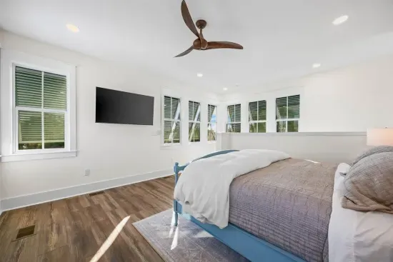Primary bedroom (Bahama shutters installed on west and south facing windows)