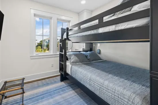 Bunk room (bunk view prior to shade install)