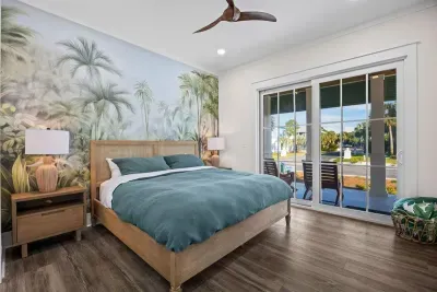 Step through the sliding doors onto your own porch first thing in the morning, coffee in hand and the neighborhood just waking up.