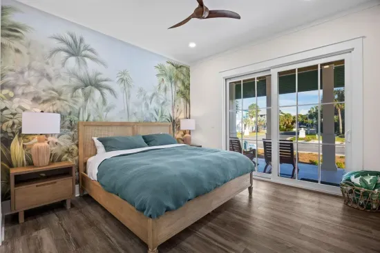Step through the sliding doors onto your own porch first thing in the morning, coffee in hand and the neighborhood just waking up.
