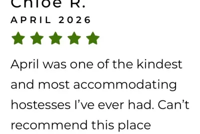 You'll hear it from Chloe's five-star review, too — a warm, responsive host and a home that delivers on comfort.