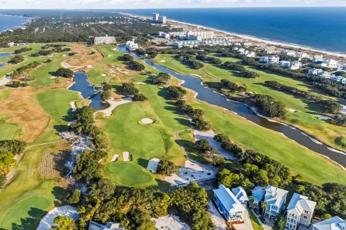 Resort + golf overview (aerial)