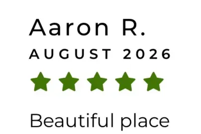 Some reviews take paragraphs. Aaron needed just five stars and one word — beautiful.