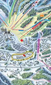 Red house and highlighted area is the location of the condo