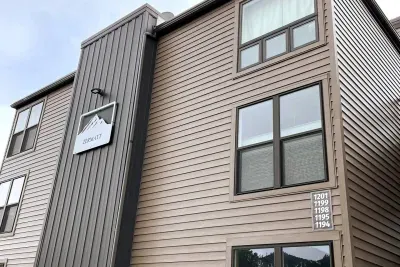 The unit is in this building - Zermatt.