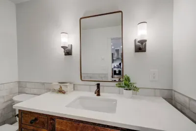 Spacious half-bath on the third floor - great for getting ready!