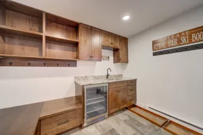 Store your beverages at the wet bar!