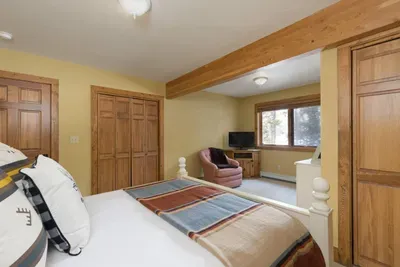 Includes TV and two closets, storing pack & plays and cribs.