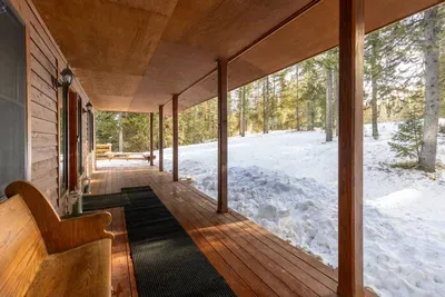 Front porch with new rugs for your safety and convenience