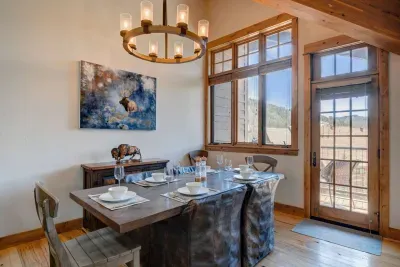 Dining area: Have your family meals with a view of Lone Mountain!