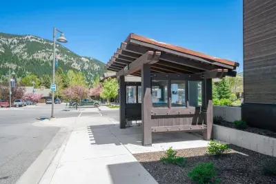 Ski shuttle stop - take the easy route to Big Sky Resort!