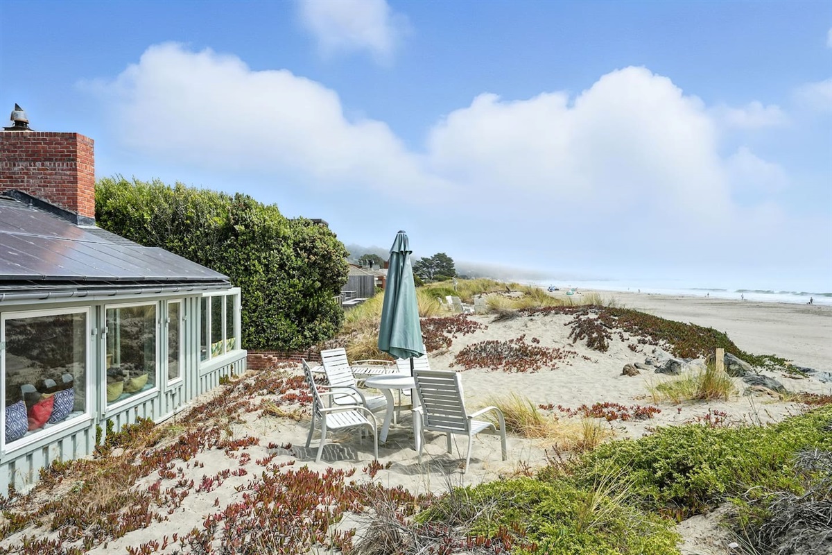- Direct beach access with patio dining set steps from the sand and waves  - Breathtaking ocean views and sea breeze create a perfect coastal escape  - Ideal spot for morning coffee, sunny lunches, or sunset gatherings