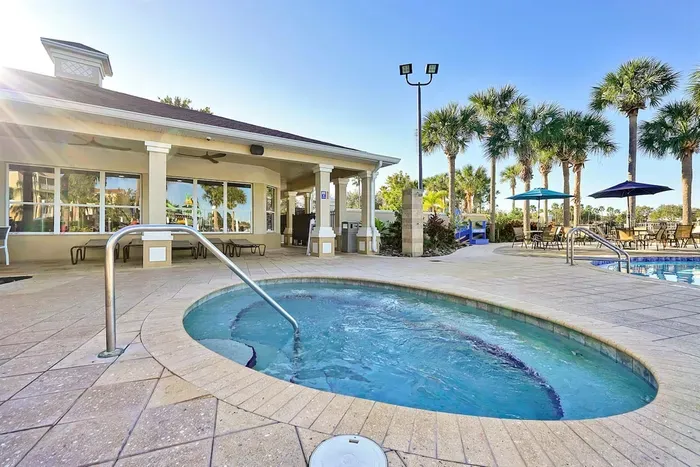 Relax at the hot tub at the club house.