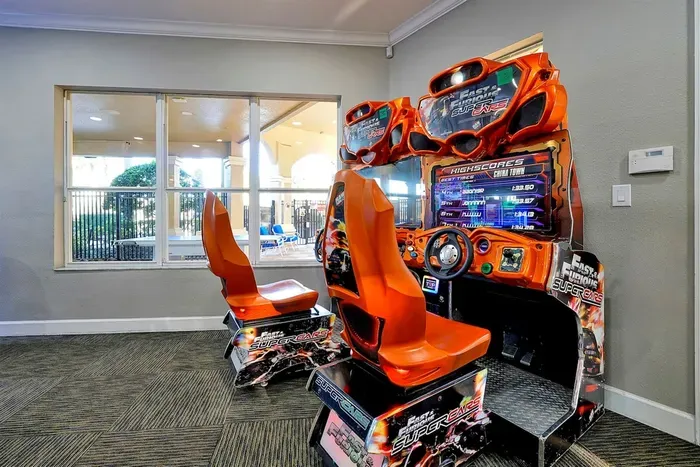 The arcade has fun new games like the Fast and the Furious