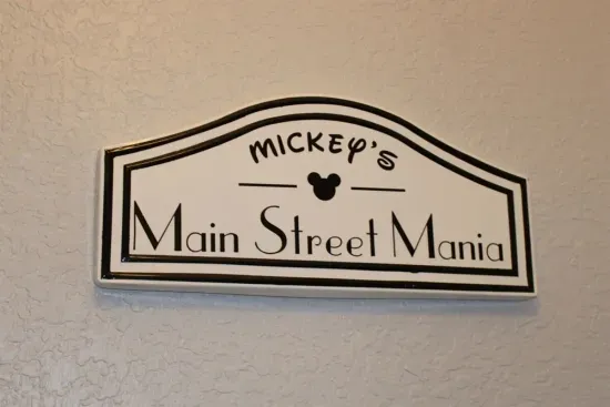 - Mickey’s Main Street Mania sign sets the tone for a fun filled Disney getaway  
- Adds a cheerful welcome for guests upon entering this themed retreat  
- Creates a sense of excitement for the magical stay ahead
