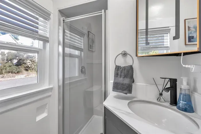 Extras like hair dryers and well-lit mirrors provided.