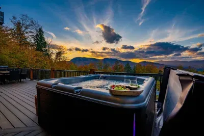 Enjoy the one of a kind sunset over the mountains as you retire the day!