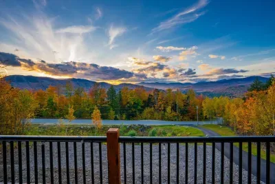 Step on to the deck and your jaw might just drop.  Views, views and more views!  That is Sunday River and the surrounding mountains!  Only a short 5 min drive away!