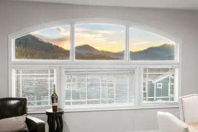 Now we ascend upstairs to the loft with more mountain views, musical murals, with luxuriously comfortable furniture.  Play cards with four, chat or zone out to a show on the smart TV.

Also enjoy the eagle's eye view of the massive living room mural!